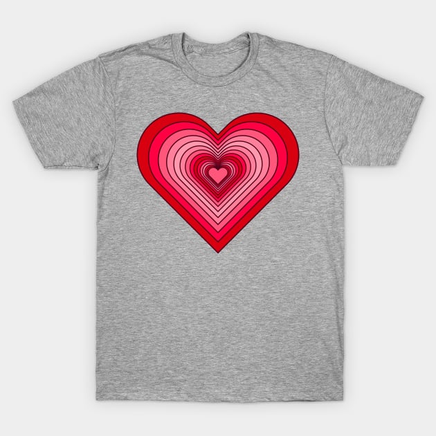 Falling in Love Valentine's Day Heart Pattern T-Shirt by Vector Deluxe